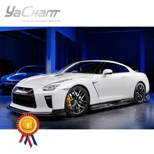Car-Styling Carbon Fiber CF Side Skirt Fit For 2017-2020 R35 GTR EBA YC DESIGN Style Side Skirt Underboard Extension
