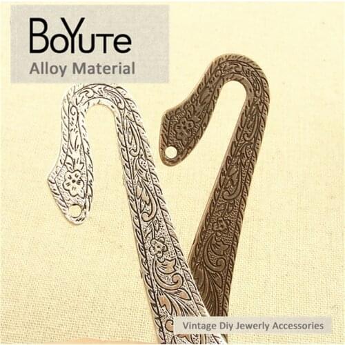 BoYuTe (10 Pieces/Lot) 115*23MM 3 Colors Zinc Alloy Materials Vintage Style Bookmark Jewelry Diy Accessories Parts Wholesale