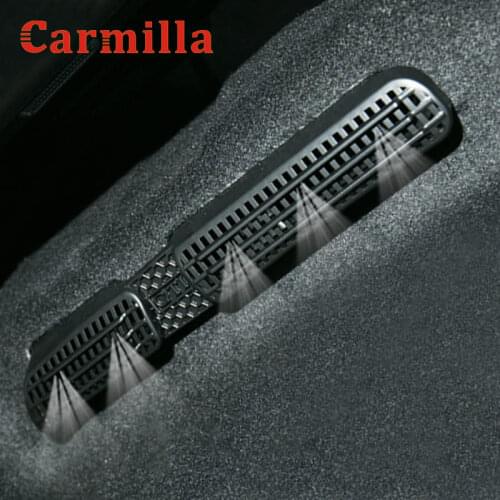 2Pcs Car Air Conditioner Cover for Volkswagen VW Tiguan Mk2 Allspace 2016 2017 Under Rear Seat Seat Air Vent Duct Outlet Shell