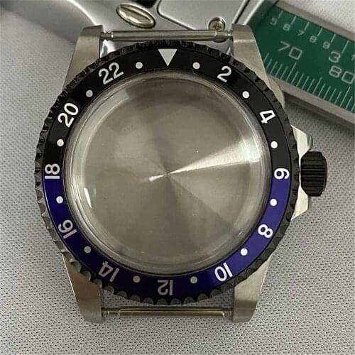 316L Stainless Steel Watch Case Retro 39.5mm Watch Cover GMT Bezel for Japanese NH35 NH36 Movements