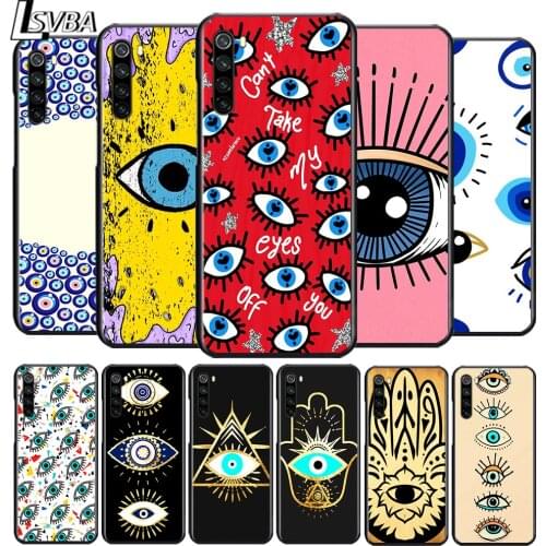 Evil Eye Fashion for OPPO Reno 2 Z 2Z 2F 3 4 4Z 4F 4SE 5 Pro 4G 5G ACE 10X ZOOM F7 A5 A9 2020 Soft Black Phone Case