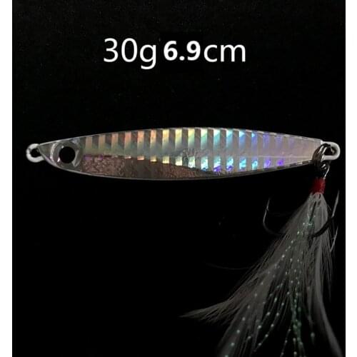 Hot Sale 1 Pieces30g 6.9cmMetal Lure Fishing Spoon Freshwater Fishing Hard LureSliceJigBait Spoon Fishing Tackle Metal Jigging