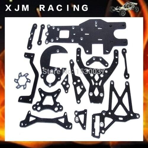 Upgrade parts,Carbon Fiber Package set fit HPI KM ROVAN BAJA 5B 5T 5SC KING MOTOR TRUCK Free shipping