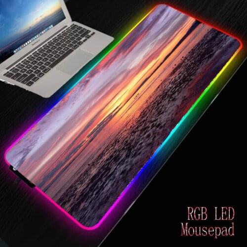 MRGBEST Beach Clouds At Dusk Computer Mouse Pad Gaming Mouse Pad Large Mause Pad for Computer Mousepad Carpet XXL Desk Mat