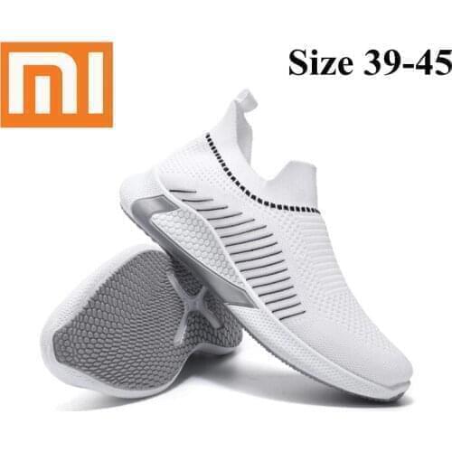 2021 Xiaomi Running Shoes Spring New Cross Border Large Mens Sneakers Breathable Flying Women Running Shoes