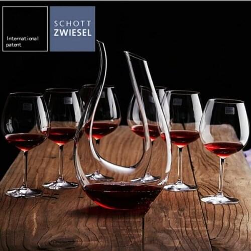 Magic Decanter + 6PCS WineglassSchott schott crystal cup hanap red wine cup set harpist sobering device