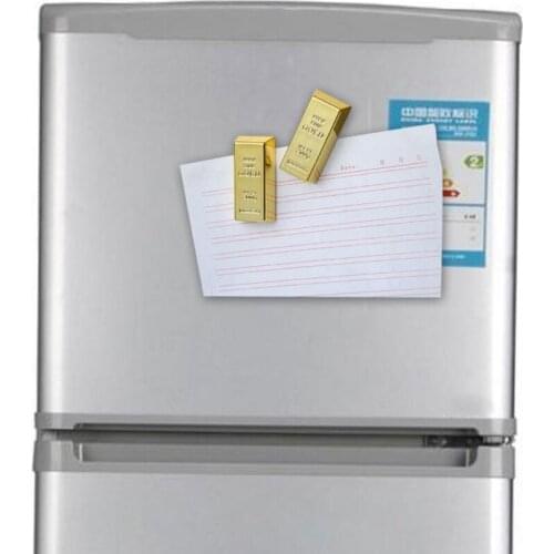 Gold Brick Shape Refrigerator Magnets Resin Craft Gift Home Decoration Souvenir