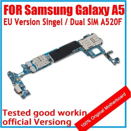 Motherboard For Samsung Galaxy A5 A520F Original For Galaxy A5 A520F Mainboard Full Chips Logic Board A520F/DS Dual SIM