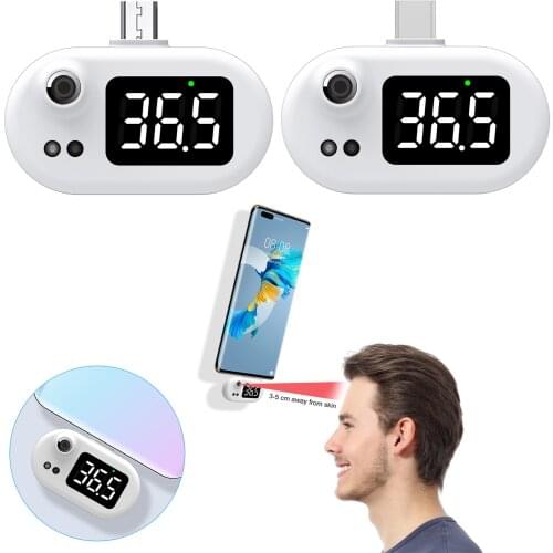 Wonderlife Mini USB Thermometer Mobile Phone Digital Thermometer With LED Display Non-contact Infrared Temperature Sensor Type-C