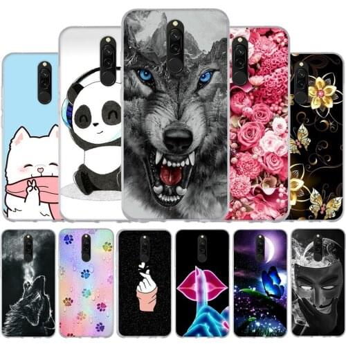 Soft Case For Xiaomi Redmi 8 Case Silicone TPU Back Cover For Redmi 8A Case Flower Animal Phone Funda Coque For Xiomi Redmi 8 A