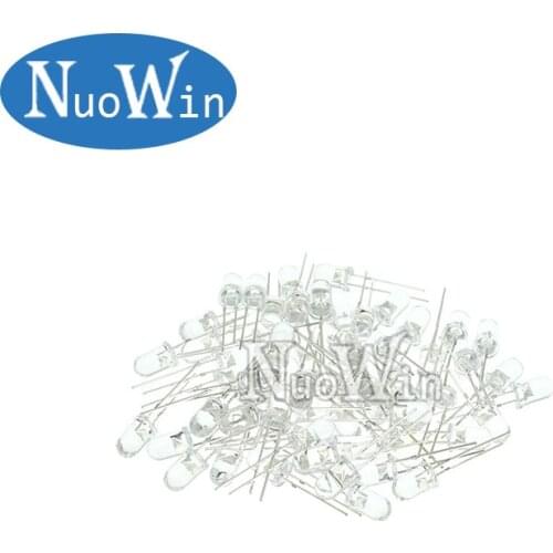 5 x 100pcs/Color=500pcs 5mm LED Diode F5 Assorted Kit White Green Red Blue Yellow DIY Light Emitting Diode