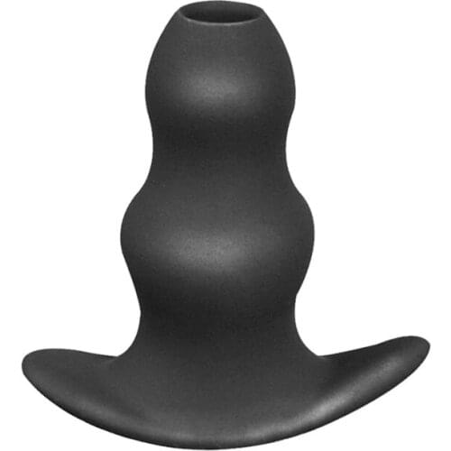 New hot Small size silicone anal butt plug beads douche Enema head Hollow Prostate Massager Anus ball dildo penis fake Sex toy