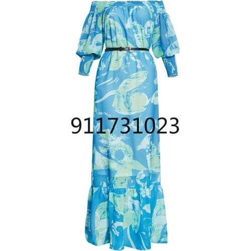 African Long Maxi Dress Womens Backless Slash Neck Off The Shoulder Daily Evening Party Dress African Dresses for Women