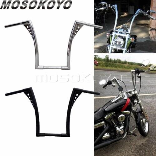 Custom Old School 16" Rise Handlebar For Harley Sportster XL Hangers Handlebar 1-1/4" Ape Hanger 1" Bar FLST FXST Bobber Chopper
