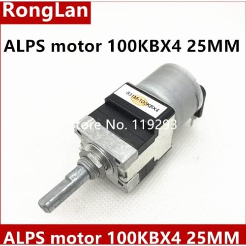 [SA] ALPS motor potentiometer Quadruple 16 feet B100k *4 100KBX4 light 25mm shaft