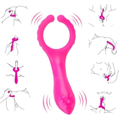 Silicone Clitoris Stimulator Vibrators Nipple Massage Vagina Penis Vibration Clip Adults Sex Toys For Women Men Couple