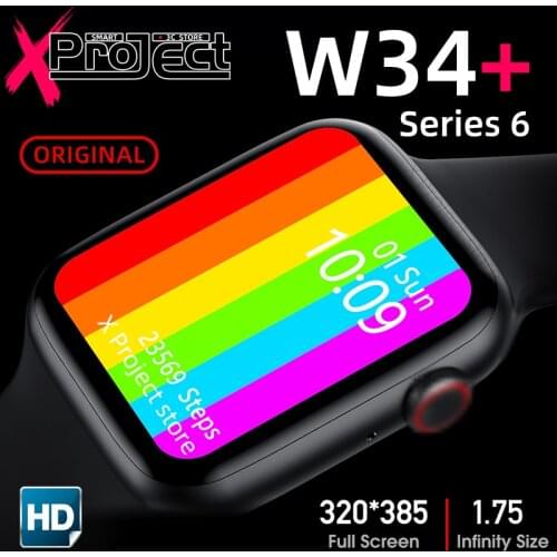 Smar twatch W34+ pro smartwatch 2020 Series 6 Call Fitness bracelet Men Women Watches reloj pk IWO 13 amazfit gts neo W26 W46 P8