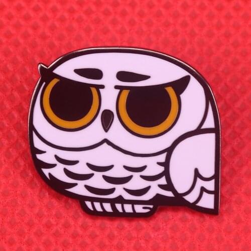 Owl enamel pin cute animal badge night owl pins insomniac brooch no sleep jewelry jackets backpack accessories