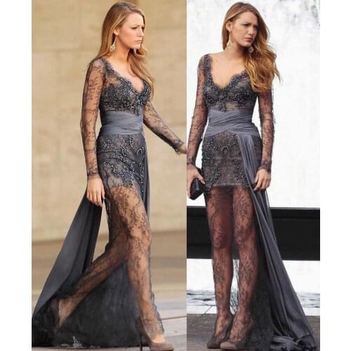 Vintage Long Pink Chiffon Celebrity Dresses with Sleeves Tulle Open Back Floor Length Formal Party Dresses