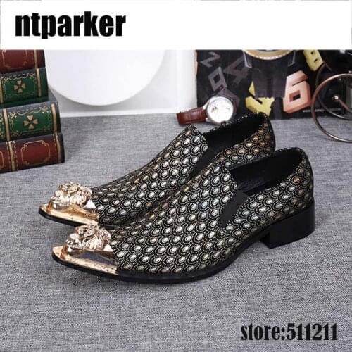 Top Quality Handmade Pointed Metal Toe Mens Dress Shoes High Increased Business Shoes for Men, EU38-46