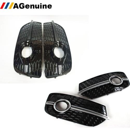 High quality ABS RS honeycomb style mesh grills front bumper fog lights grills foglamp mask grille for audi Q3 SQ3