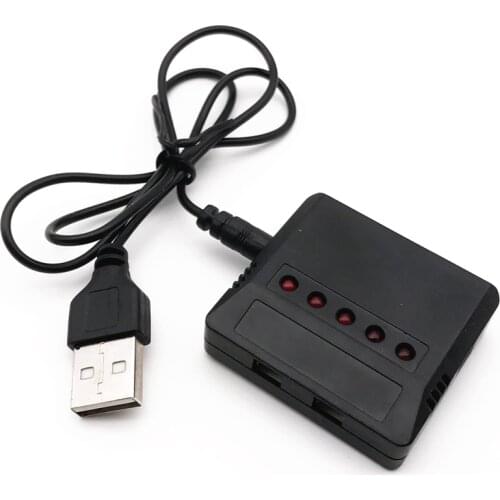 5 in 1 3.7v Lipo Battery Charger USB for E010 H31 Hubsan X4 Syma X5SW X5C X5HW X5UW/UDI RC Quadcopter W/ RC LED Indicated