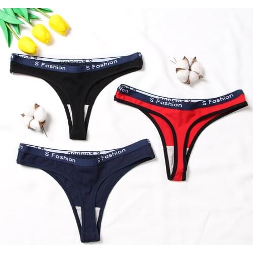 Cotton Women G-String Low-Rise Sexy Panties Thong Panties String Underwear Women Briefs Tangas Women Sexy Lingerie Intimate