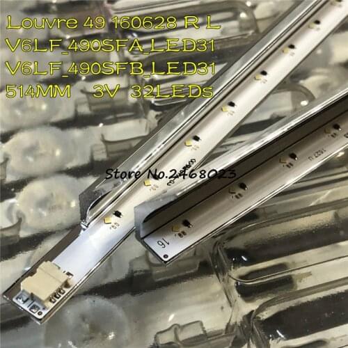 New 2 PCS LED backlight strip for Samsung UN49K5300 UA49k5300 UE49K5100 Louvre 49 BN95-03721A V6LF_490DKA_LED31 490SFB 490SFA