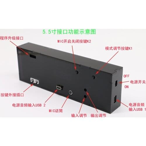 As256 Professional Music Spectrum Display Automobile Power Amplifier Audio Modified OLED Level Equalization Indicator