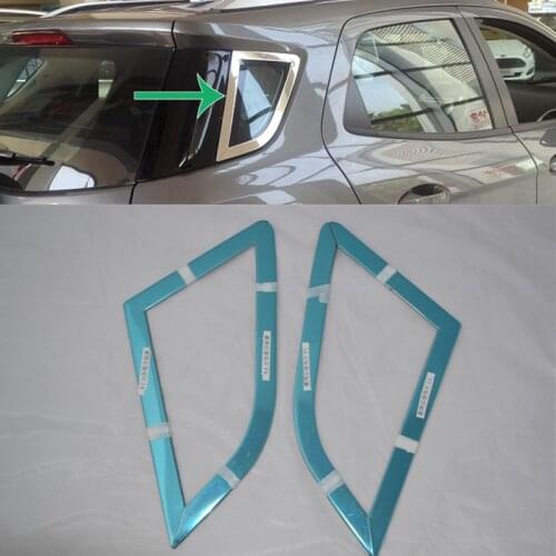 Car Accessories Exterior Decoration ABS Chrome Rear Window Side Triangle Corner Cover Trim For Ford Ecosport 2013 Car-styling
