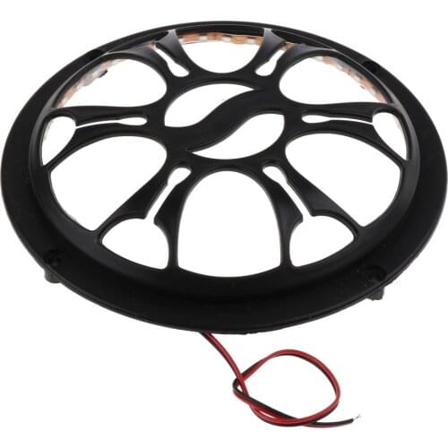 Car Horn Decorative Cover Speaker Grilles Protector Black With Light Waterproof Cover Light Bar Power Cord