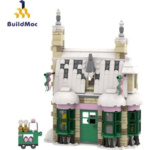 Buildmoc Friends For Girl House non-Muggle Village Honeydukes Sweet Shop Magic World Candy House City Building Blocks Girls Toys