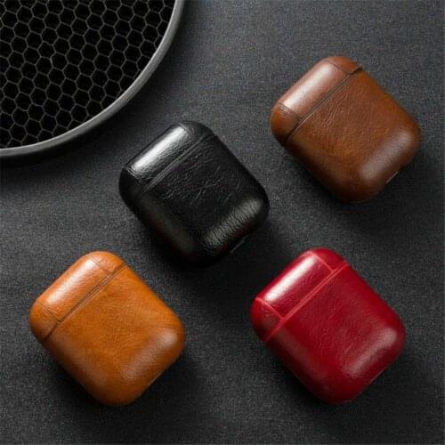 Skin Case for Airpods Apple Airpod Case Cover Anti Lost Protective PU Leather