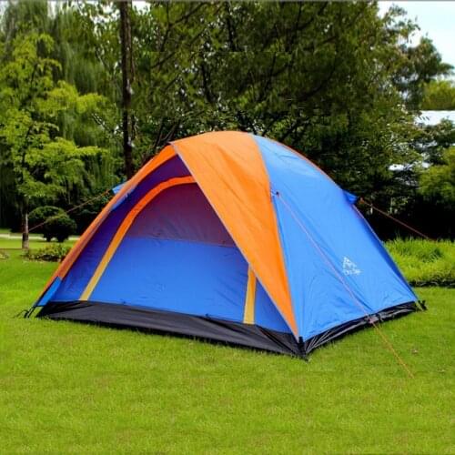 3-4 Person Dual Layer Windproof Waterproof Anti UV Camping Tent，Portable Ultralight Outdoor Fishing Hiking Tourist 4 Season Tent