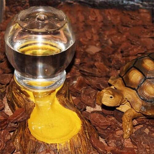 HONGYI 1 piece reptile amphibians automatic waterer tortoise basin lizard bowl water feeder drinking fountains reptile box decor