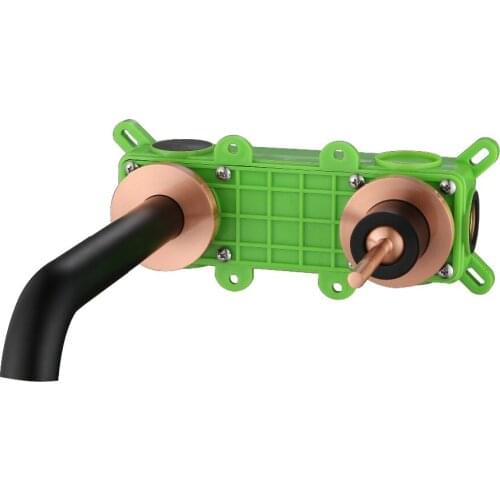 Matte Black All brass bathroom sink faucet single handle cold and hot water mixer tap with box Convenient maintenance--M4996