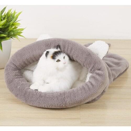 Cute Cat Dog Kennel House Warm Dogs Sleeping Bag Soft Puppy Teddy Nest Keep Warm Pet Cat Bed