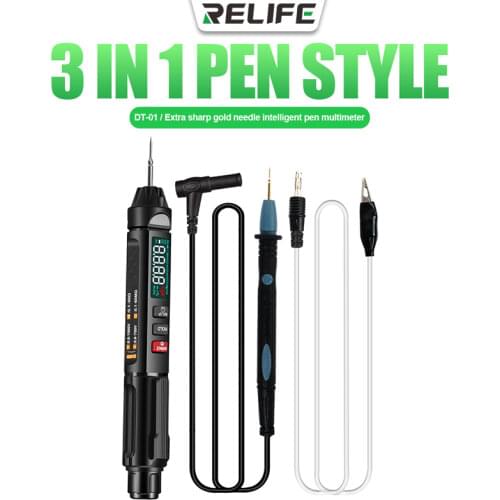 RELIFE DT-01 Smart Pen Type Multi-Function Mini Multimeter Non-Contact Tester Phase Sequence Meter For Mobile Phone Repair Tools