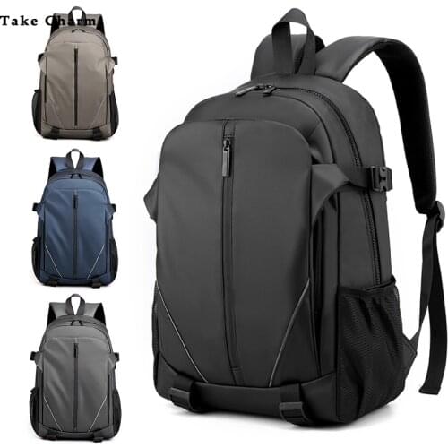 Mens Backpack 2021 New Quality Leisure Nylon Waterproof Outdoor Travel Backpack Youth Sport Student School Bag Laptop Bag Black