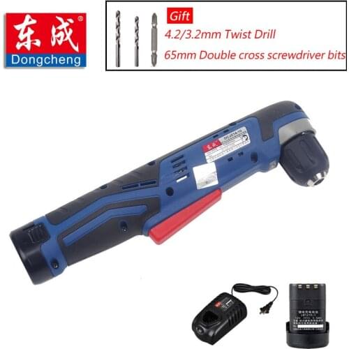 2018 New Cordless Angle Electric Screwdriver Drill 12V Angle Electric Drill 10mm Cordless Drill (2 pieces Battery+Gift)