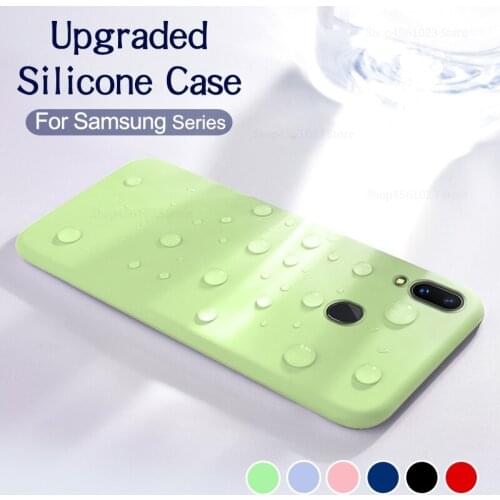 A50 Solid Color Silicone Couples Cases on For Samsung Galaxy A50 A 50 Cute Candy Color Soft Simple Fashion Phone Cover Case NEW