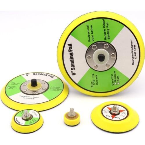 1-6 inch Flocking Polishing sanding discs Hook Loop Suction Cup Pad Plate Sandpaper Holder Sticky Disk For Pneumatic Polisher