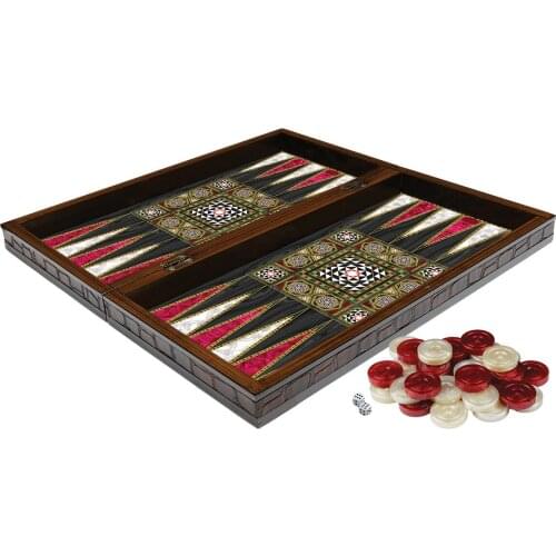 SERESSTORE TK Pearlescent Wooden Backgammon Set-board game-undefined-portable foldable table-playful