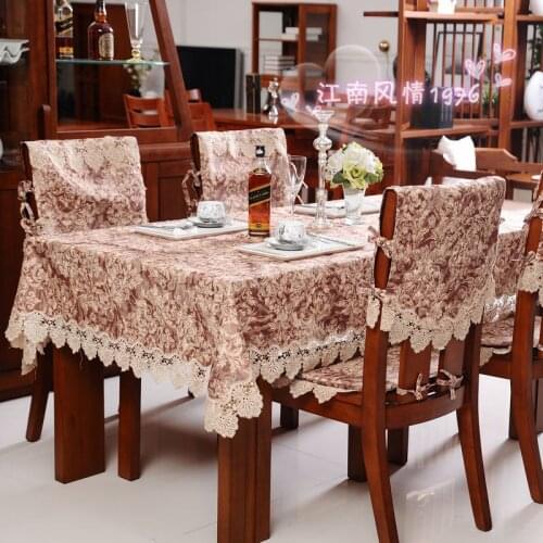 6 fold new cotton fabric table cloth upscale European round coffee table cloth tablecloths table runners cushions can be customi
