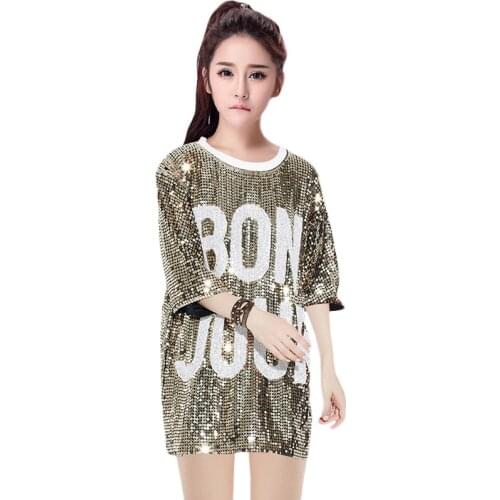 New Jazz Dance Costume Stage Performance Adult DS Costumes Female Hip-Hop Dance Clothing Street Dance Wear Sequins Top 2 Styles