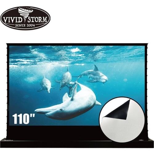 VIVIDSTORM 110-inch Motorized Retractable Projector Screen With White Cinema Material For Home Cinema 4k Movie Screen