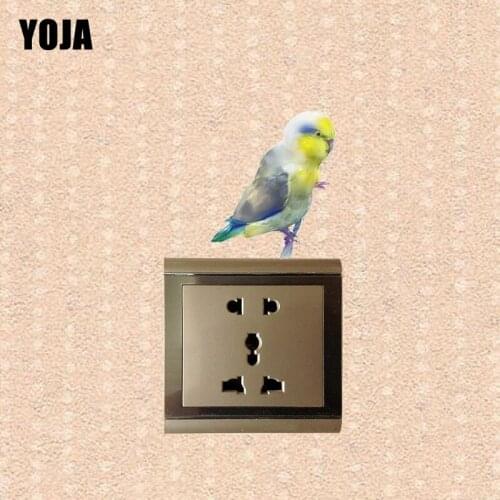 YOJA Creative Parrot Decor Wall Switch Sticker Living Room Bedroom Colored Personalized 10SS0340