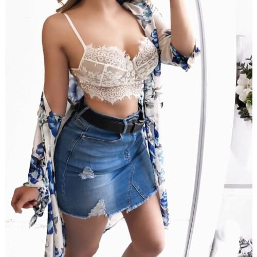 Womens Lace Floral Bralette Bralet Bra Bustier Crop Tops Cami Tank Top UK sexy lace bar for women