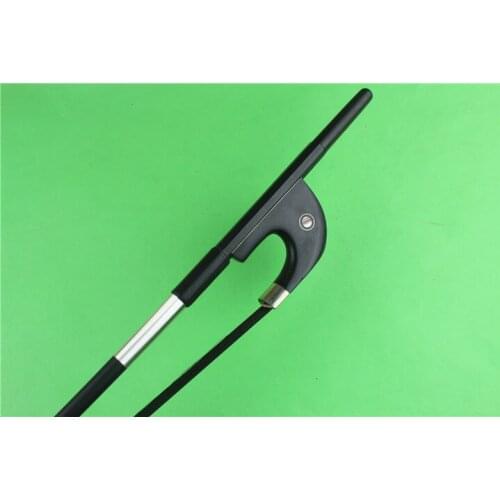 1pc 3/4 carbon bass bow, German bass black horsetail bow, double cello bow