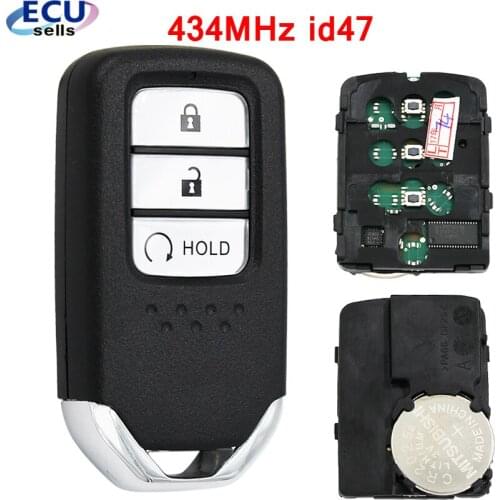 3 Button 433MHz ID47 Chip Remote Car Key Fob for Honda CR-V 2017 2018 P/N: A2C98320100